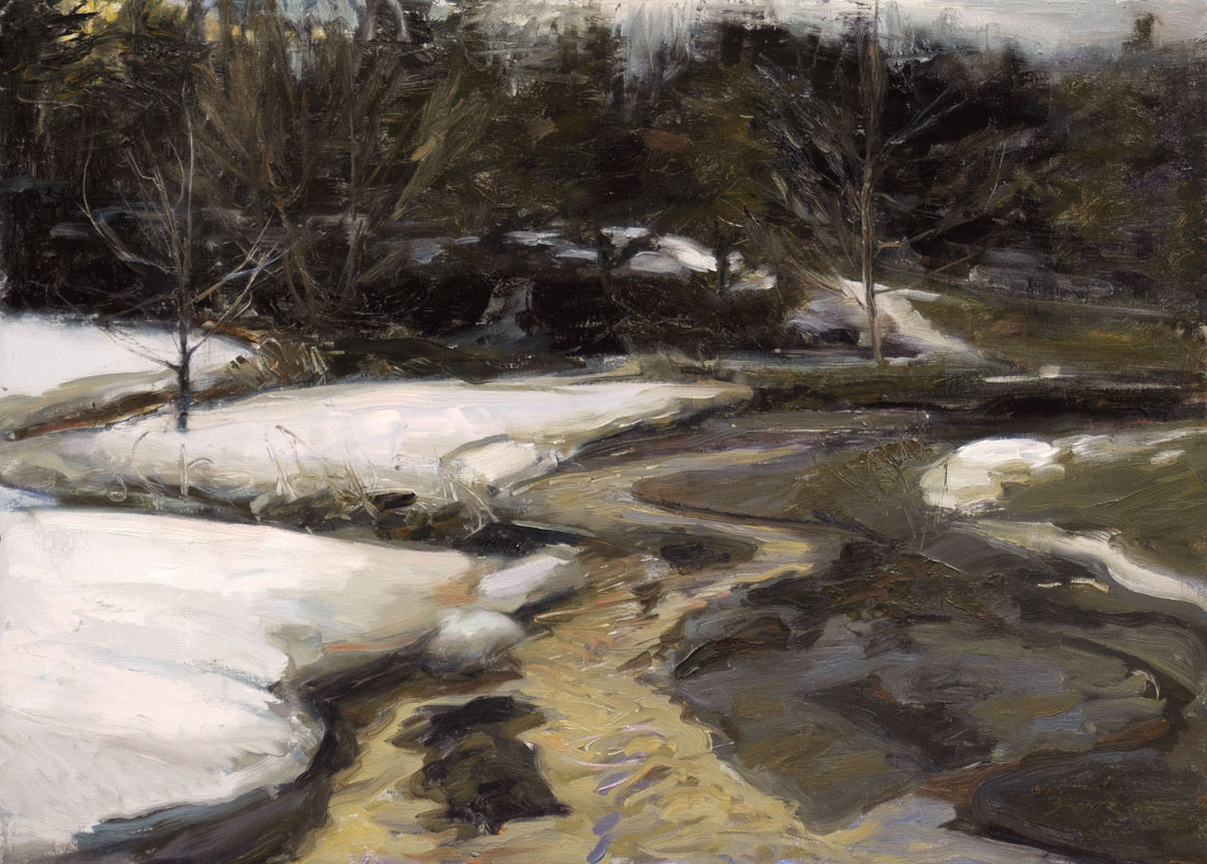 ''Dark Hollow Creek,'' oil, 20x28'', price on request